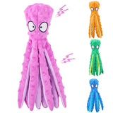 Octopus Soft Stuffed Squeaky Plush Dog Toy