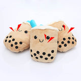 Cute Bubble Tea Shaped Plush Squeaky Dog Toy