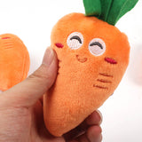 Soft Plush Carrot Squeaky Dog Toy