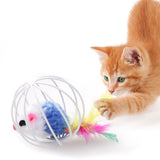 Hollow Ball Feather Mouse  Cat Toy