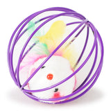 Hollow Ball Feather Mouse  Cat Toy