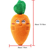 Soft Plush Carrot Squeaky Dog Toy - FREE