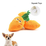 Soft Plush Carrot Squeaky Dog Toy - FREE