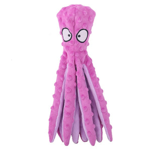 Octopus Soft Stuffed Squeaky Plush Dog Toy