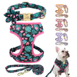 Adjustable Nylon Mesh Collar Harness Leash Set