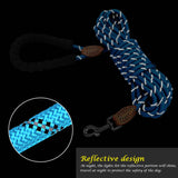 Reflective Nylon Round Rope Pet Lead Leash (3M/6M/9M/15M)